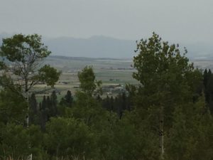 The Wyoming landscape from horseback- Alpine, Wyoming.
